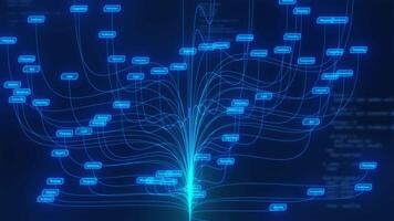 Deep learning Big data technology and data science abstract background. analysing and artificial intelligence. video