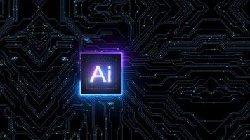 artificial intelligence network Ai line circuit technology Data Transfer abstract 5g network background illustration video