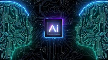 artificial intelligence network Ai line circuit technology Data Transfer abstract 5g network background illustration video