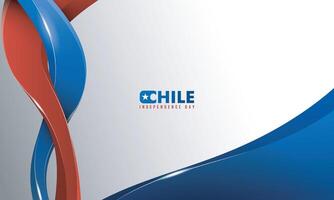 Chile background design with 3d red and blue intersecting shapes. Good template for chile national day or independence day campaign vector