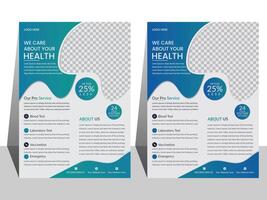 healthcare and medical flyer or poster design layout size-a4 size vector