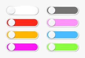 Toggle switch buttons switch buttons set. illustration. vector
