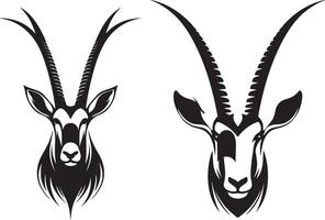 A Scimitar-horned Oryx head design on white background vector