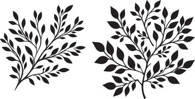 Tree branches silhouette art vector