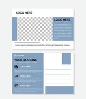 business postcard design template design vector
