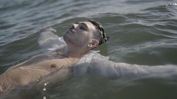 Experiencing Serenity While Floating in Tranquil Calm Waters video
