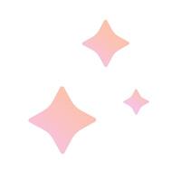 Star shapes in soft colors. Isolated design elements vector