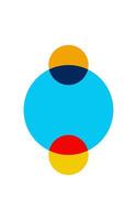 Geometric circle in bauhaus style for wall art vector