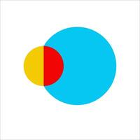 Simple geometric circle in bauhaus style vector