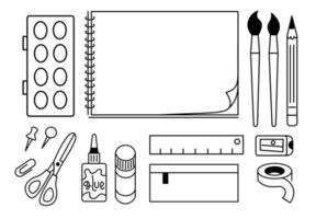 back to school line set vector