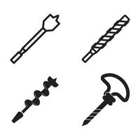 drill bit icon symbol vector