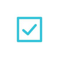 Yes checkbox icon, Isolated on white background. From blue icon set. vector