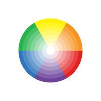 Colors wheel. Primary and secondary colors. Color wheel isolated on white background. Color theory. Understanding colors. Primary secondary. Complementary colors vector