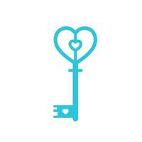 Secret key icon. Isolated on white background. From blue icon set vector