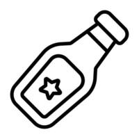 Simple Beer bottle icon. The icon can be used for websites, print templates, presentation templates, illustrations, etc vector