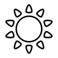 Simple Sun icon. The icon can be used for websites, print templates, presentation templates, illustrations, etc vector