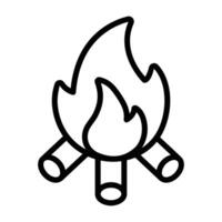 Simple Bonfire icon. The icon can be used for websites, print templates, presentation templates, illustrations, etc vector