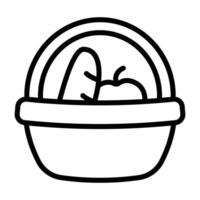 Simple Picnic Basket icon. The icon can be used for websites, print templates, presentation templates, illustrations, etc vector