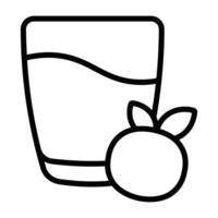 Simple Orange Juice icon. The icon can be used for websites, print templates, presentation templates, illustrations, etc vector