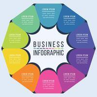 Infographic business information 10 Steps, objects, elements or options infographics design template vector