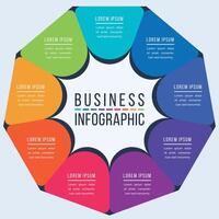 Infographic business information 9 Steps, objects, elements or options infographics design template vector