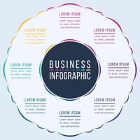 Circle Infographic design 8 steps, objects, elements or options infographic business template vector