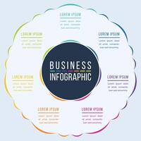 Circle Infographic design 7 steps, objects, elements or options infographic business template vector