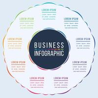 Circle Infographic design 9 steps, objects, elements or options infographic business template vector
