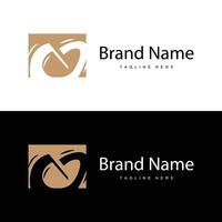 minimalist design letter initial m illustration m logo simple for brand template vector