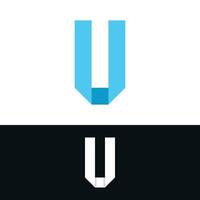 Creative abstract initial letter U logo design. Premium vector