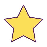 Doodle Star on illustration on white background vector
