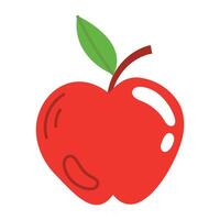 Apple fresh fruit healthy illustration on a white background vector