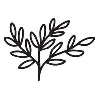 Flat design simple flower illustration on white vector