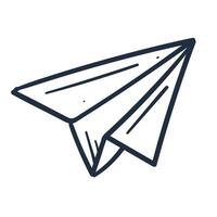 Paper plane icon isolated on white background vector