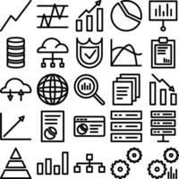 Data and Analysist icon pack vector