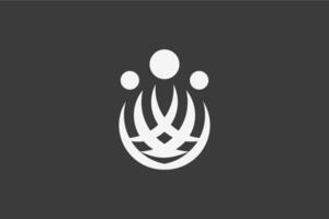 Abstract circle geometric technology logo vector