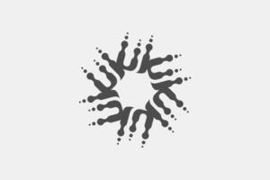 Abstract circle geometric molecul vector
