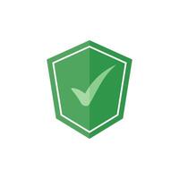 Shield check mark icon or security shield protection icon with tick symbol. security safety icon. vector