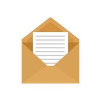 open envelope with message. Email, emailing, message, letter, sms. New message, draft. vector