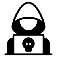 Hacker Cyber punk icon illustration vector