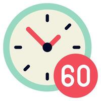 Second Time and Date icon illustration vector