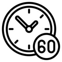 Second Time and Date icon illustration vector