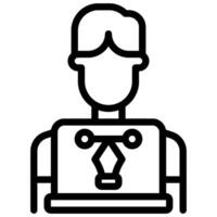 Programmer avatar job icon illustration vector