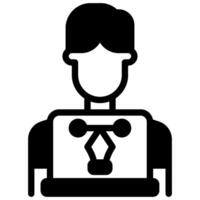 Programmer avatar job icon illustration vector