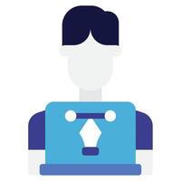 Programmer avatar job icon illustration vector