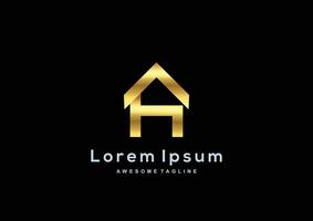 Luxury real estate logo vector