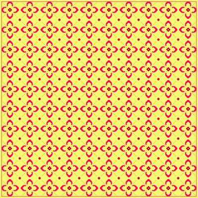 beautiful abstract flowers with dominant red pink color and bright yellow background