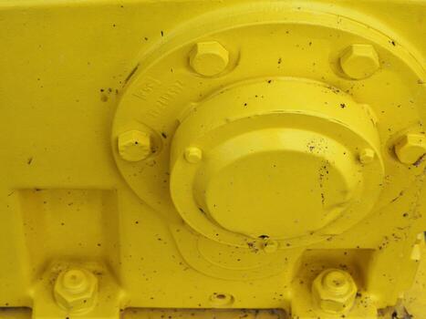 Yellow painted steel structure for building background photo