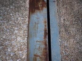 Old iron on the floor of a building photo