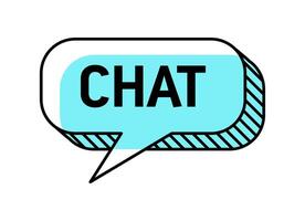 Memphis speech bubble and chat message cloud frame vector